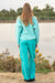 Sun Sea & Roses – Farretti Corduroy Cargo Pants Turquoise