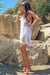 Combos Knitwear – Knitted Summer Distressed Dress White