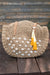 Queencii – Rita Beach Straw Bag Round Tassel Seashell Beige Orange