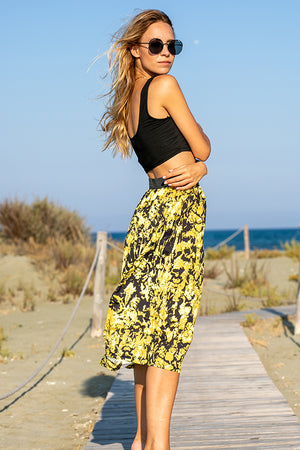 Queencii – Eden Midi Skirt Yellow