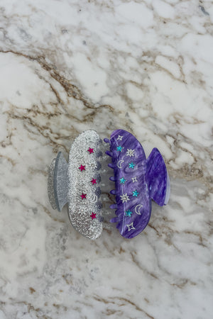 Sun Sea & Roses - Hair Clip Purple Star