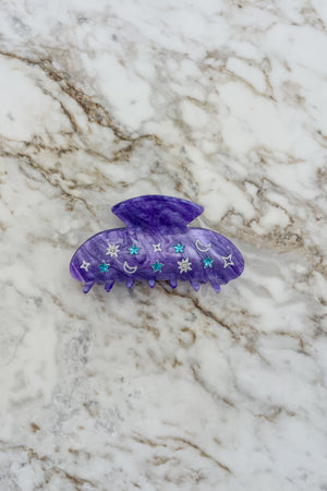 Sun Sea & Roses - Hair Clip Purple Star