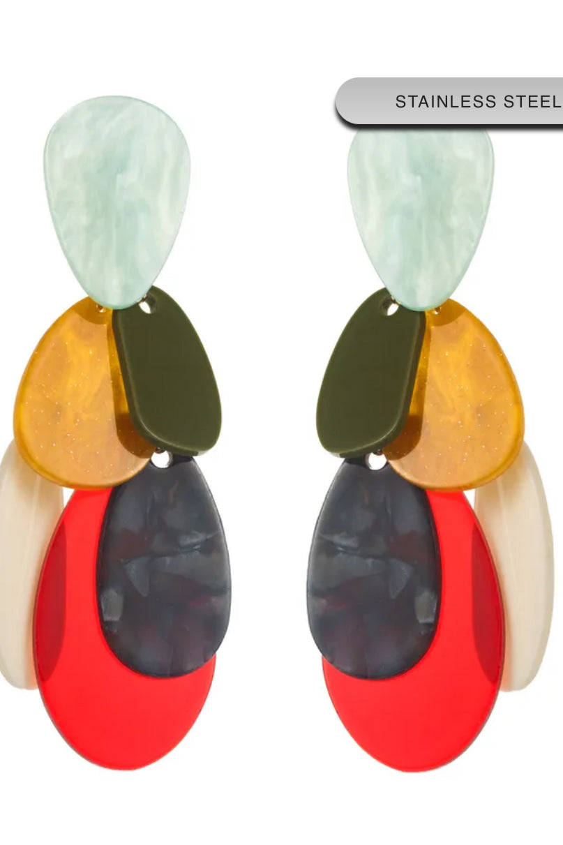 Sun Sea & Roses - Earrings Colorful
