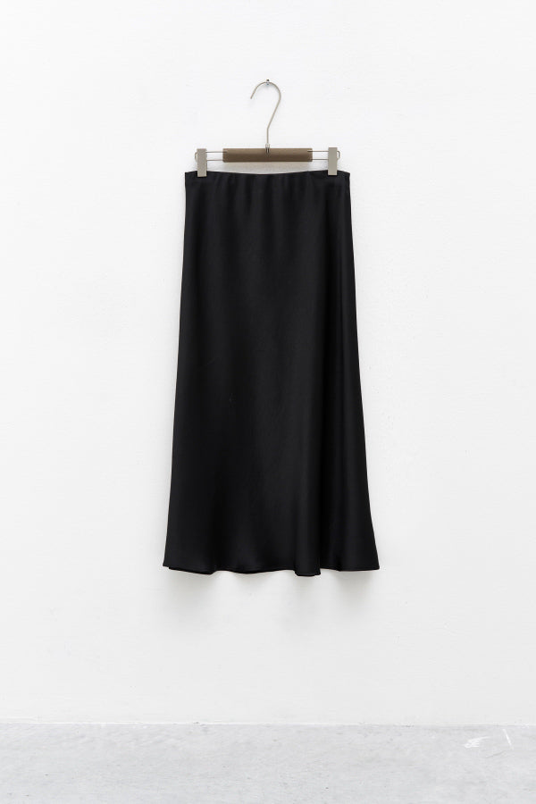 Lumina - Skirt Satin Black Maxi