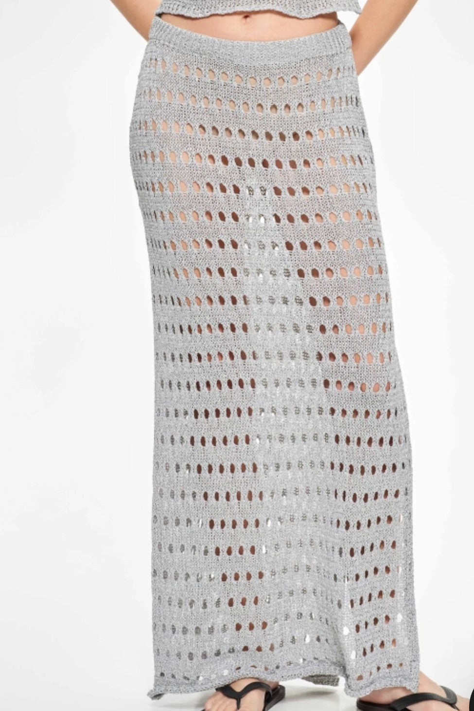 Lumina - Knit Skirt Silver