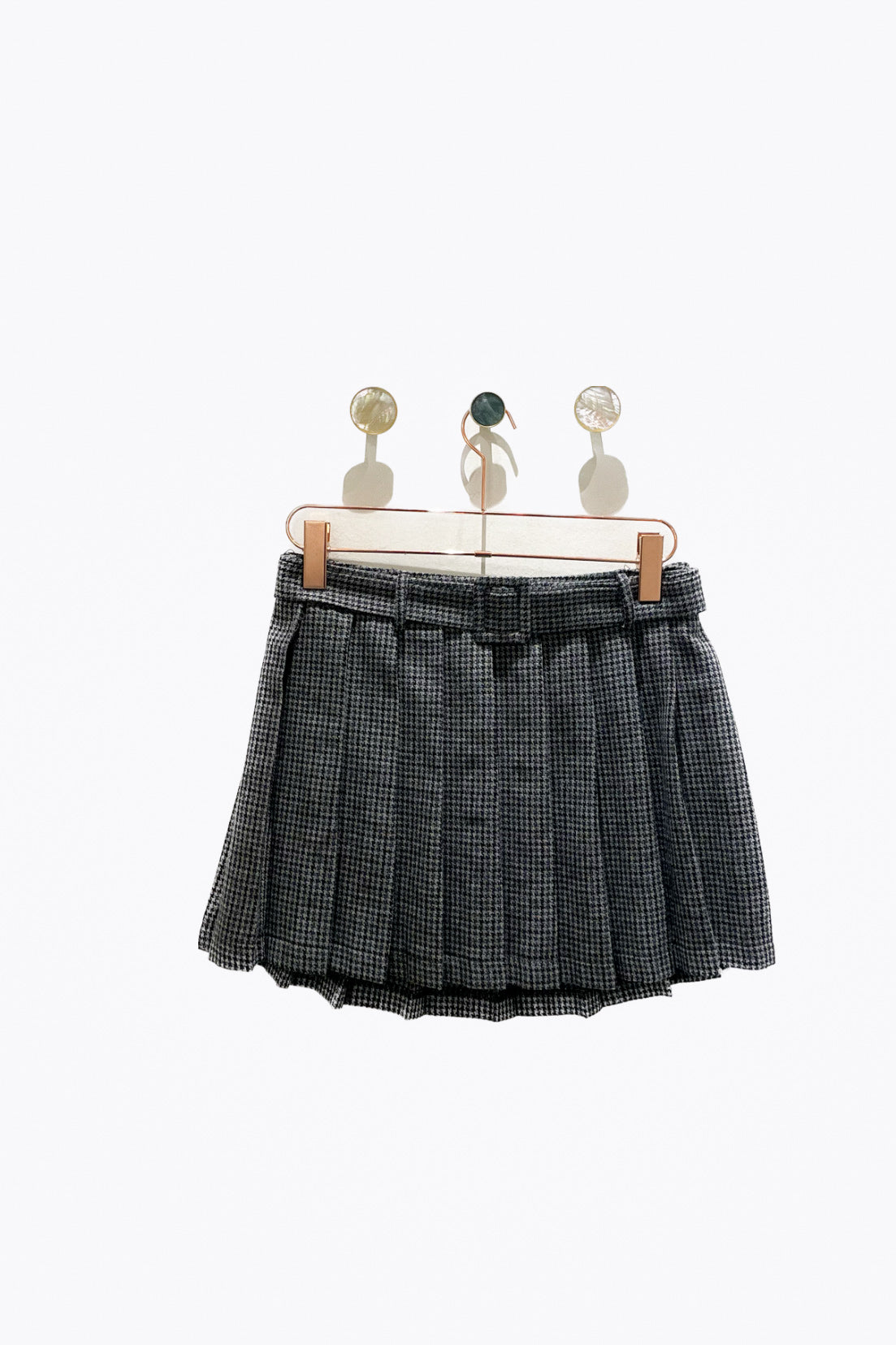 Lumina - Skirt Checked Grey Mini