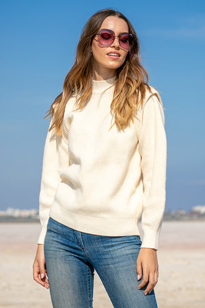 Queencii – Charlotte Sweater Beige